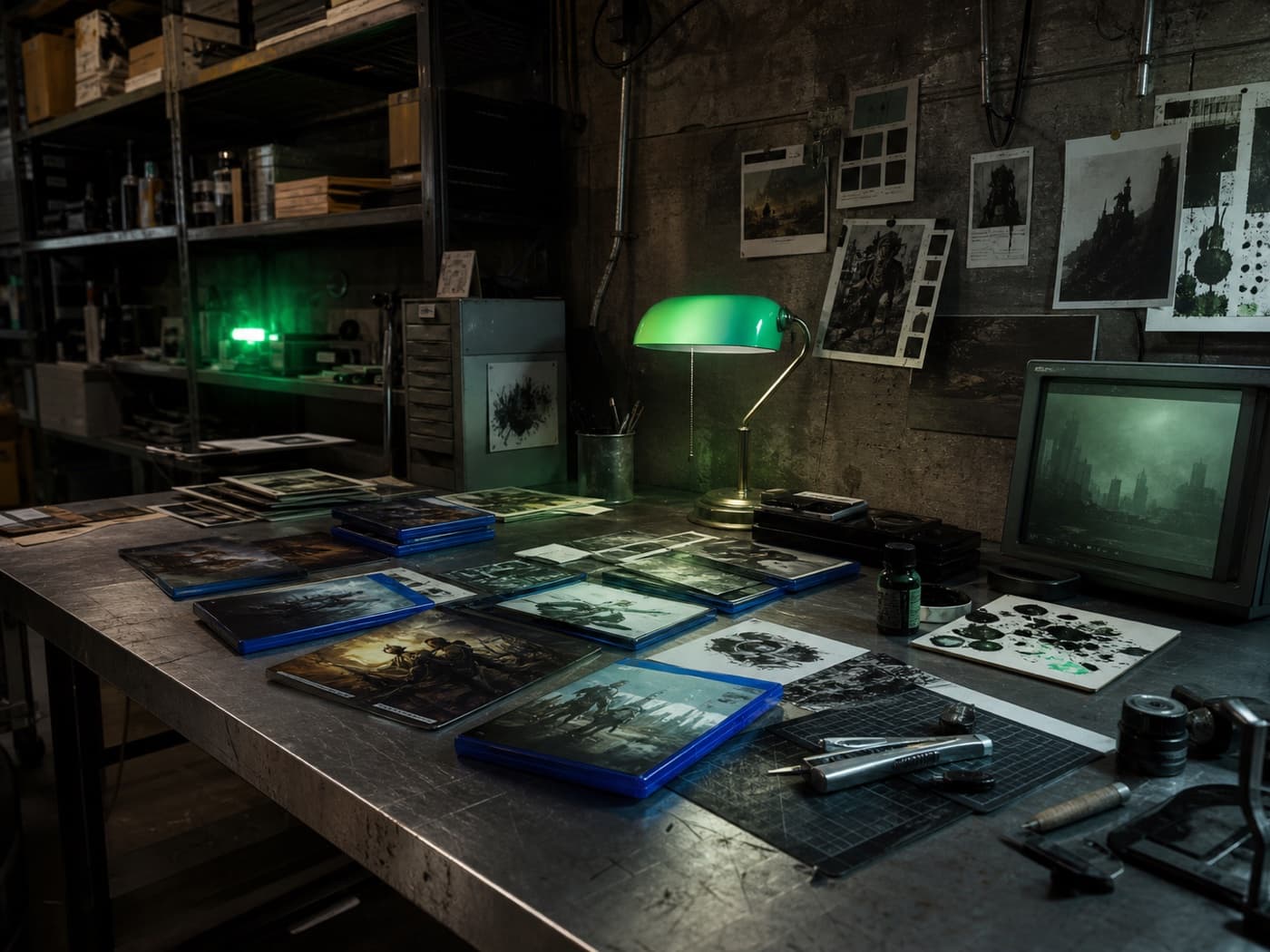 Roman Labs cover-art laboratory workbench